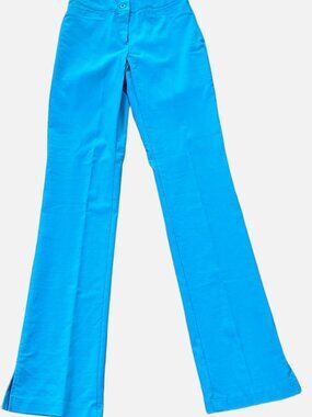 SEDUCTION BRAND AQUA BLUE FITTED PANTS STRAIGHT LEG SIZE SMALL